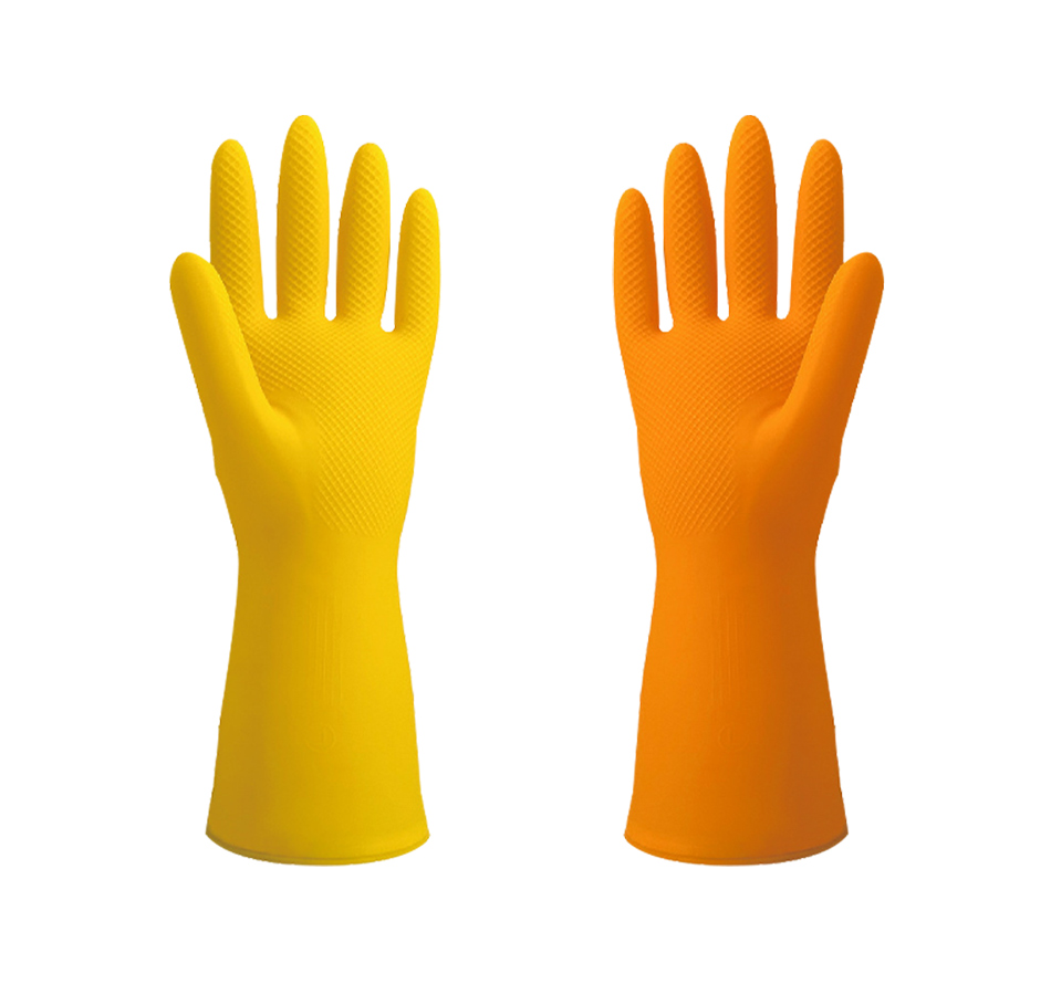 Household latex cleaning gloves 