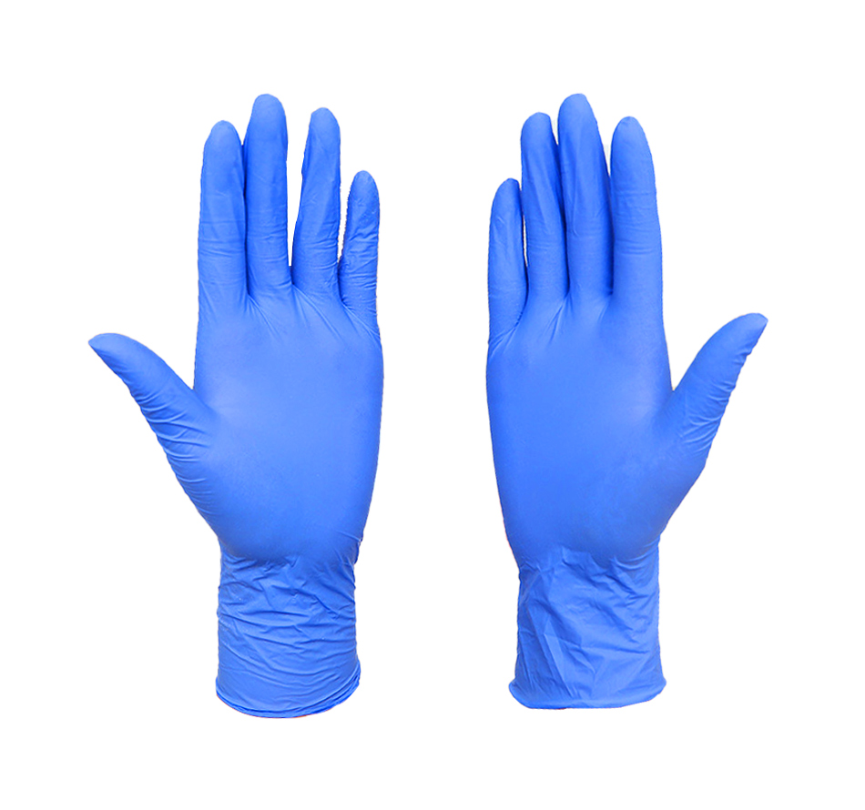 Disposable blue pure nitrile gloves 