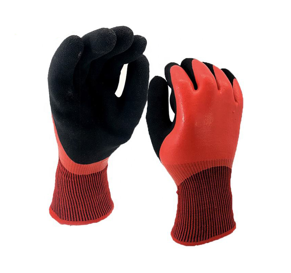 Double dip adhesive anti cutting gloves 