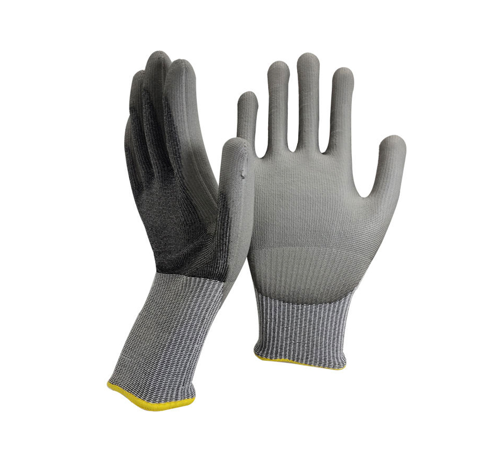 PU coated anti cutting gloves