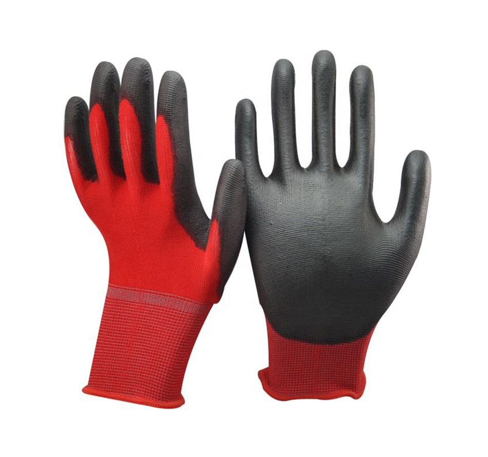 PU coated palm protective gloves