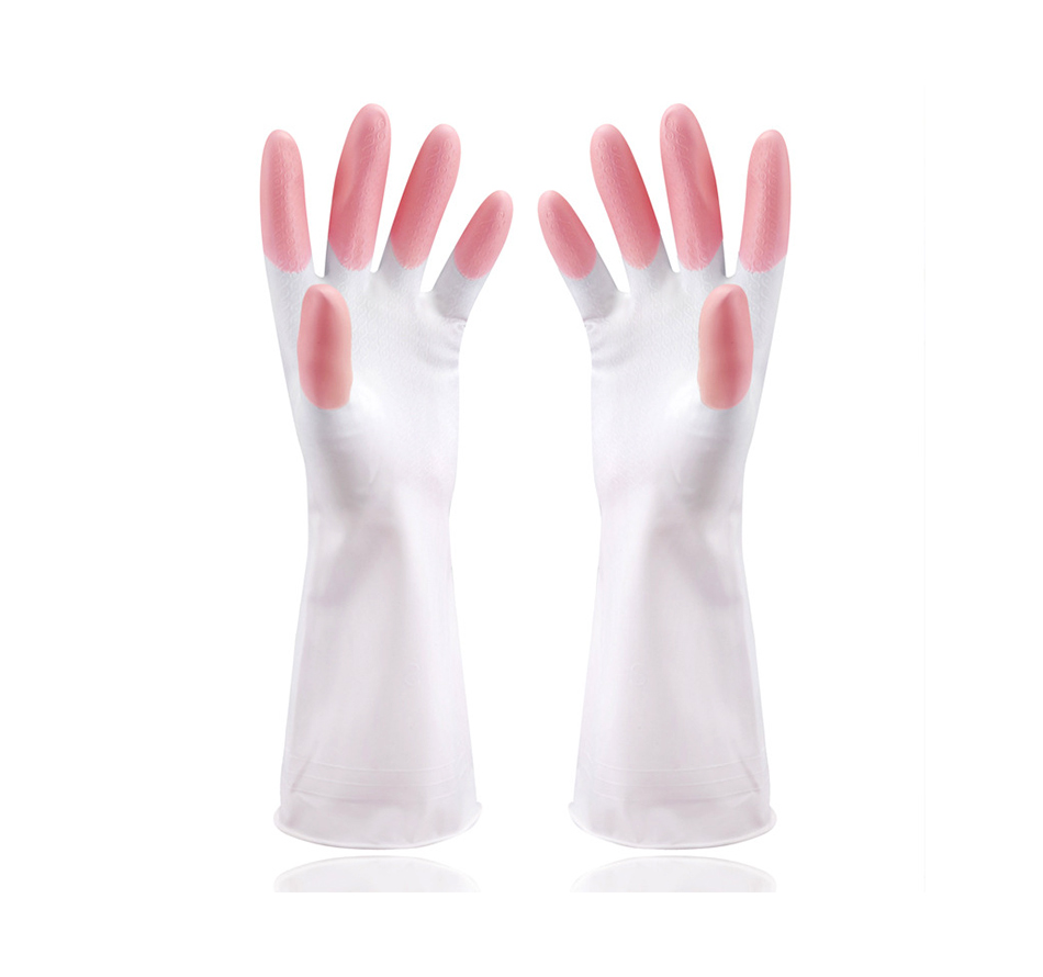 Dazzling finger style household gloves 