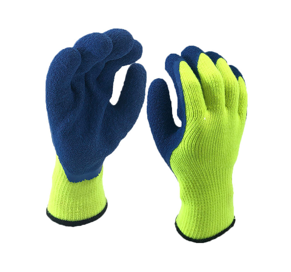 Green latex thickened gloves