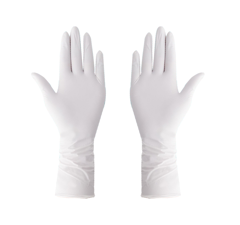 Disposable extended and thickened latex gloves 